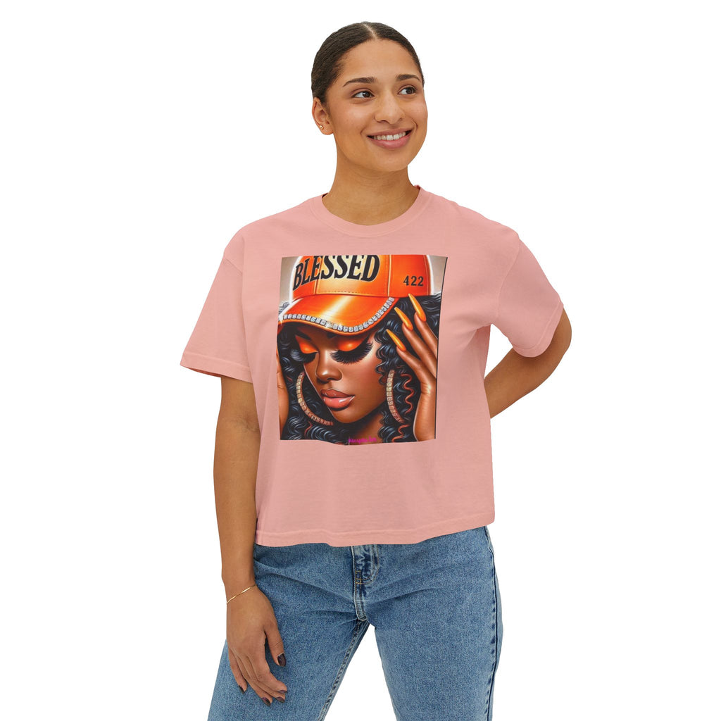 Blessed 422 Boxy Tee – Women’s Graphic Crop Shirt