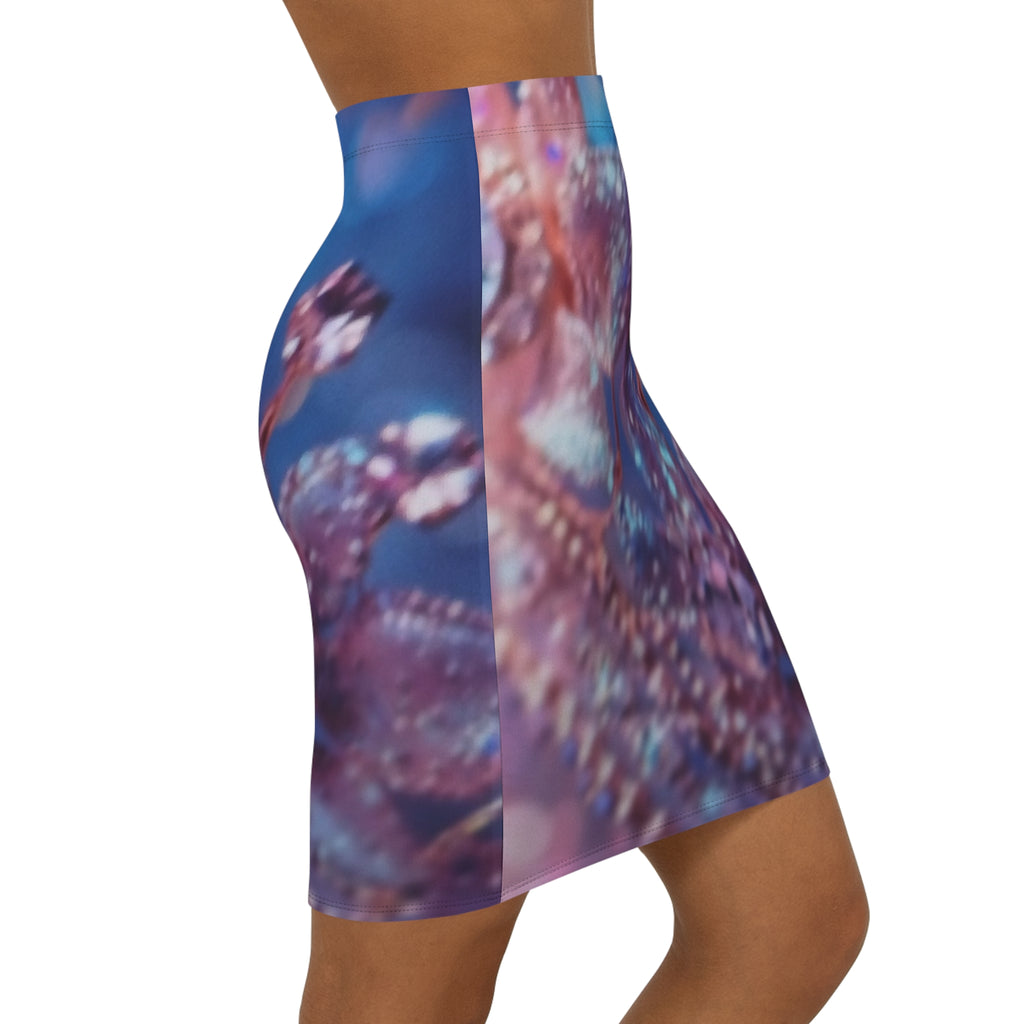Women's Mid-Waist Pencil Skirt (AOP)