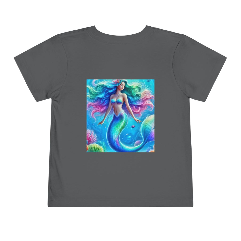 Toddler Mermaid Tee — Colorful Rainbow Sea Princess Short Sleeve Shirt