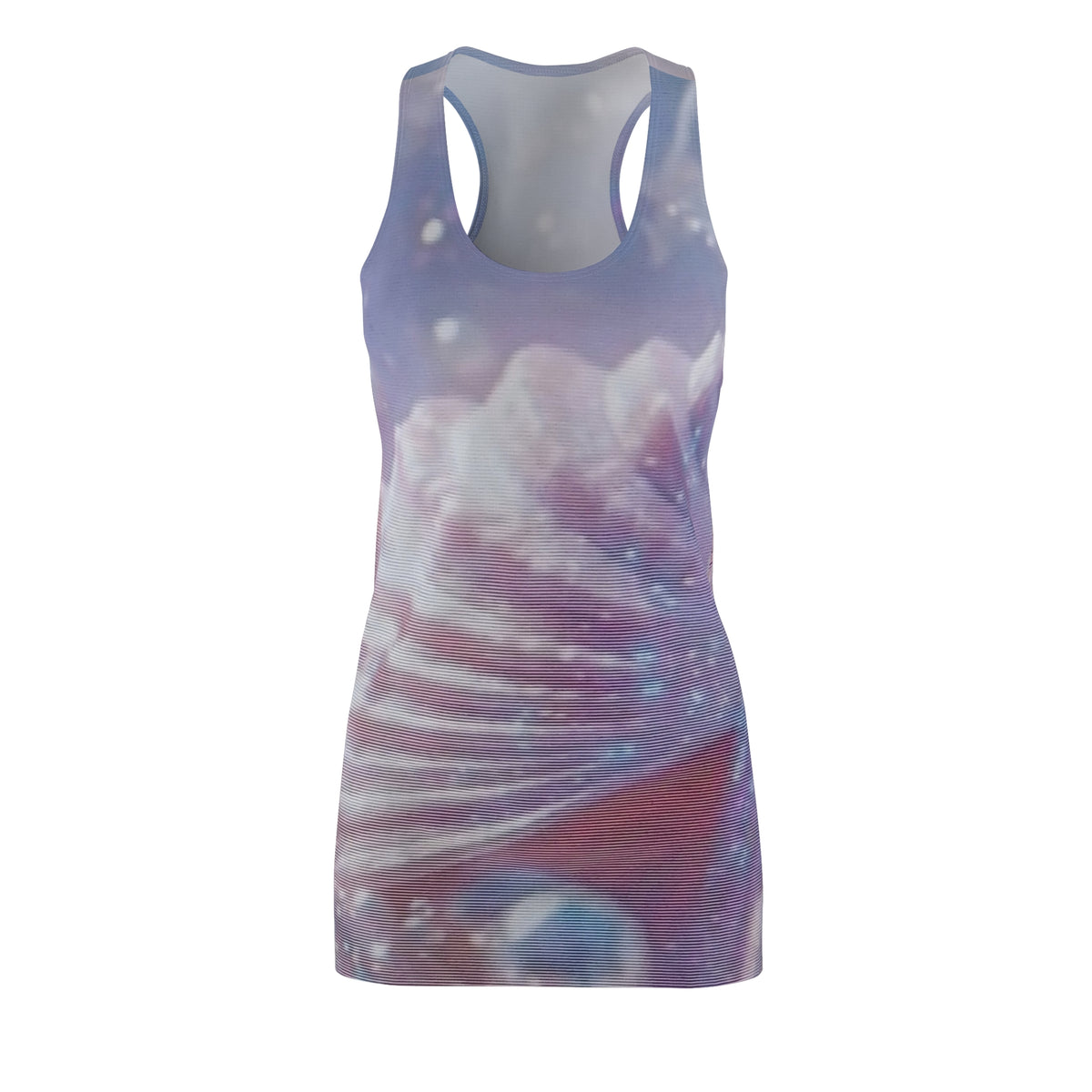 Seashell Dream Racerback Dress — Pastel Mermaid Shell Print AOP