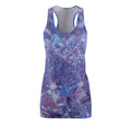 Galaxy Crystal Racerback Dress — Violet Starburst All-Over Print