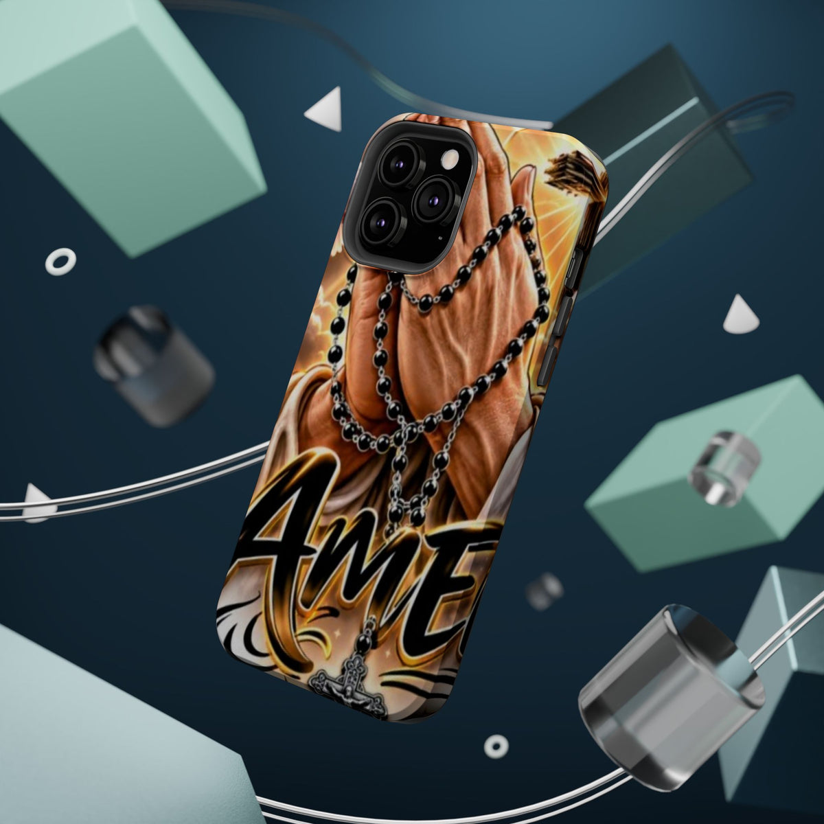Praying Hands Rosary Magnetic Impact Phone Case