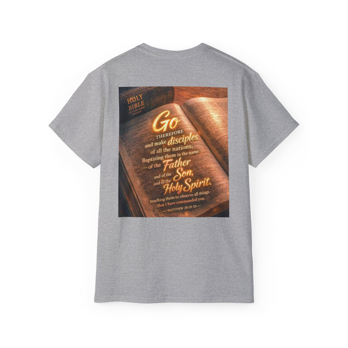 Christian Bible Verse T-Shirt — "Go...make disciples" Inspirational Faith Tee