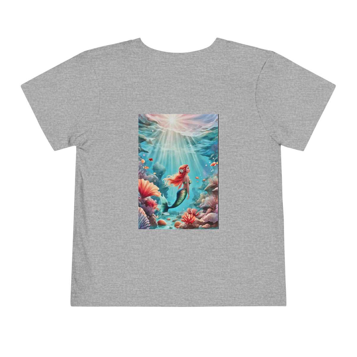 Mermaid Toddler Tee – Underwater Sunlight Sea Life Graphic